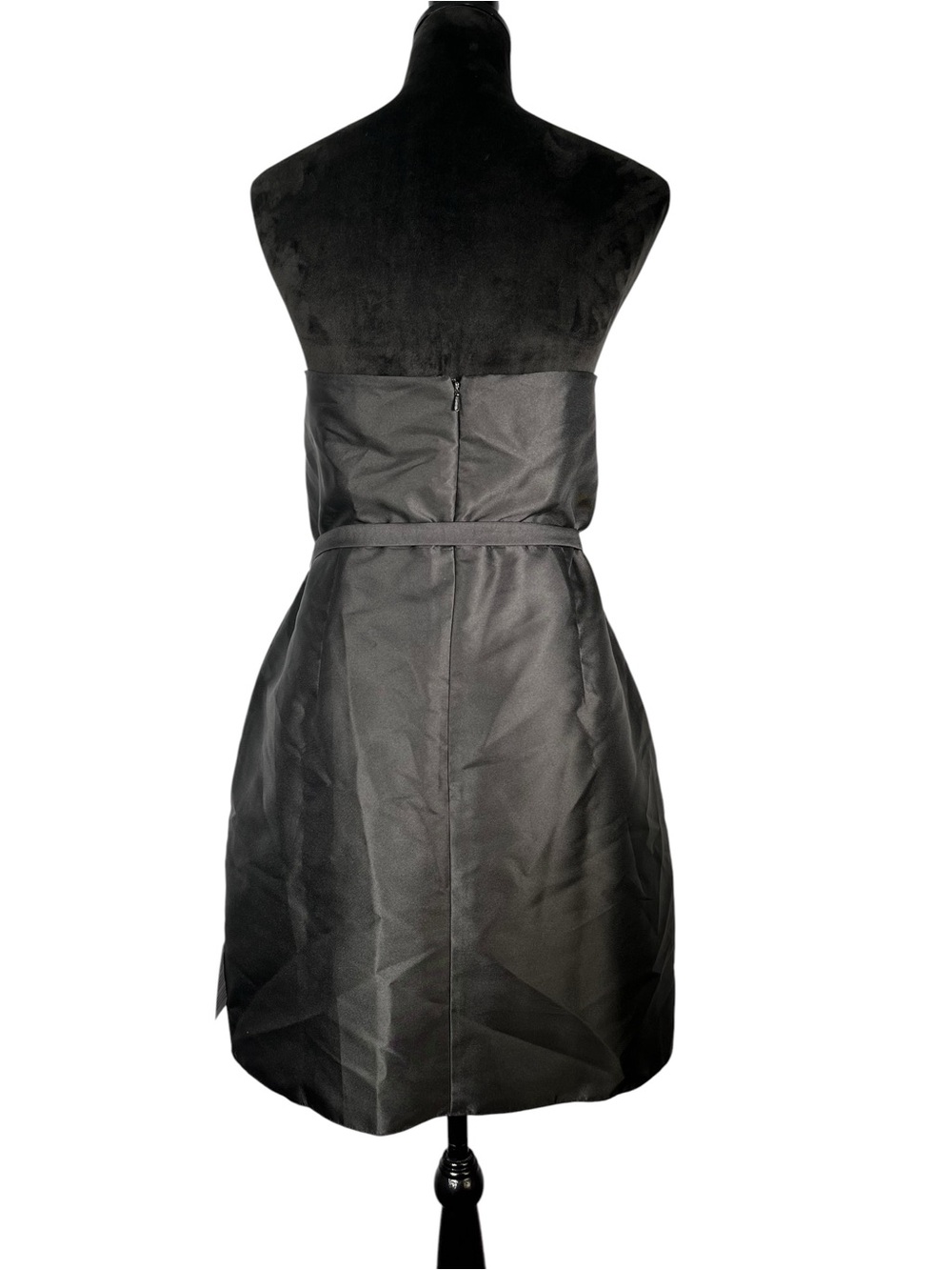 ASOS LUXE black Dress bandeau cocktail Strapless Belted Corset Party Gothic 14 - Picture 3 of 9